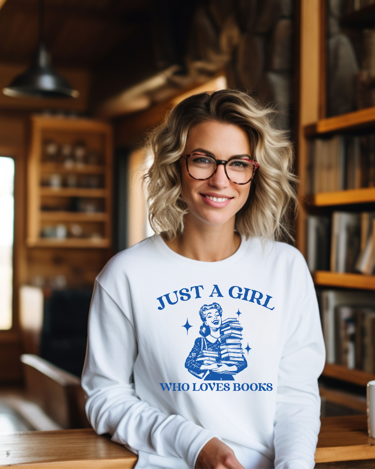 Just A Girl Who Loves Books (Royal Blue)