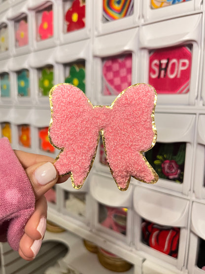 Pink Bow | Chenille Patch