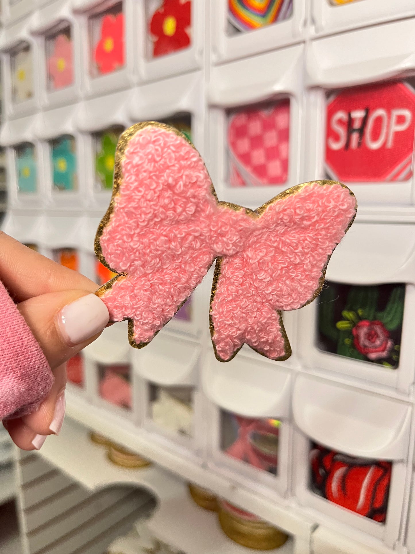 Pink Bow | Chenille Patch