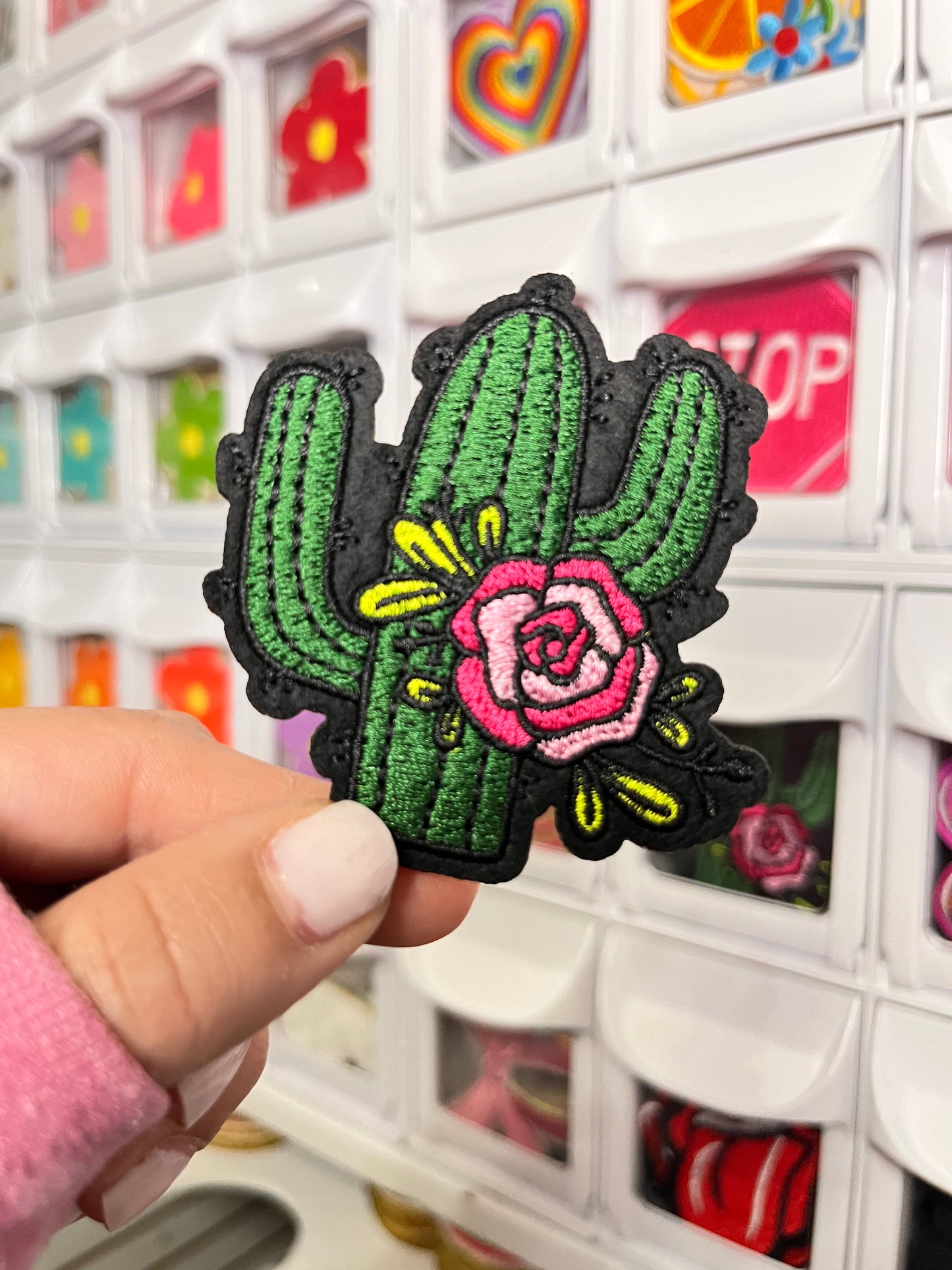 Floral Cactus | Embroidered Patch