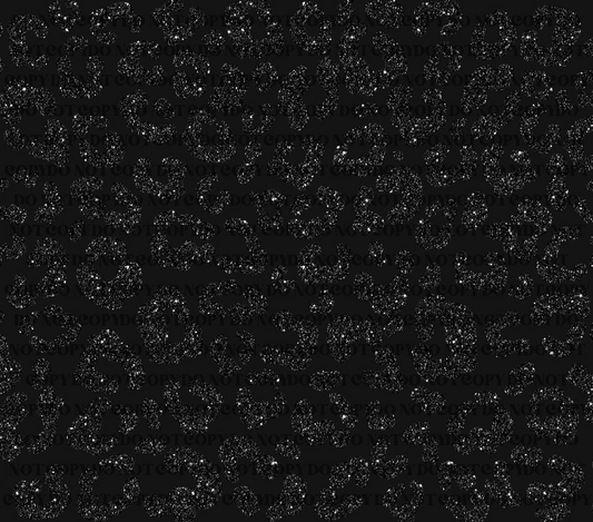 Black Glitter Cheetah Sublimation Print (20 OZ Tumbler)